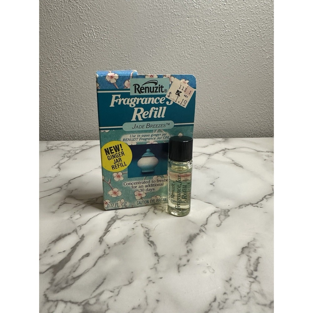 Renuzit Fragrance Jar Only Refill. Jade Breezes. 1992. New In Box. 0.17oz